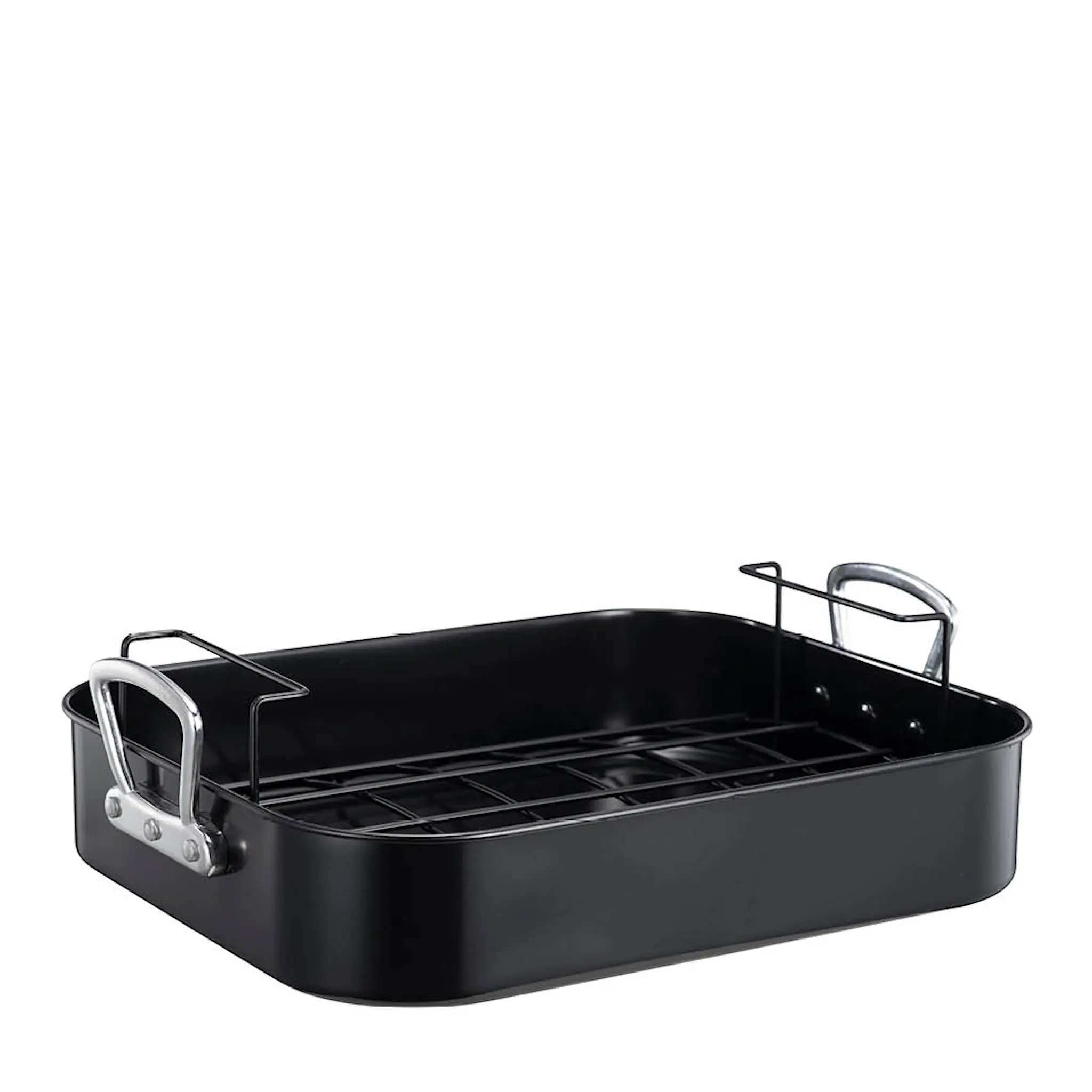 Modern House Kitchen Essentials uunivuoka kahvalla 40x32x12 cm teräs/musta
