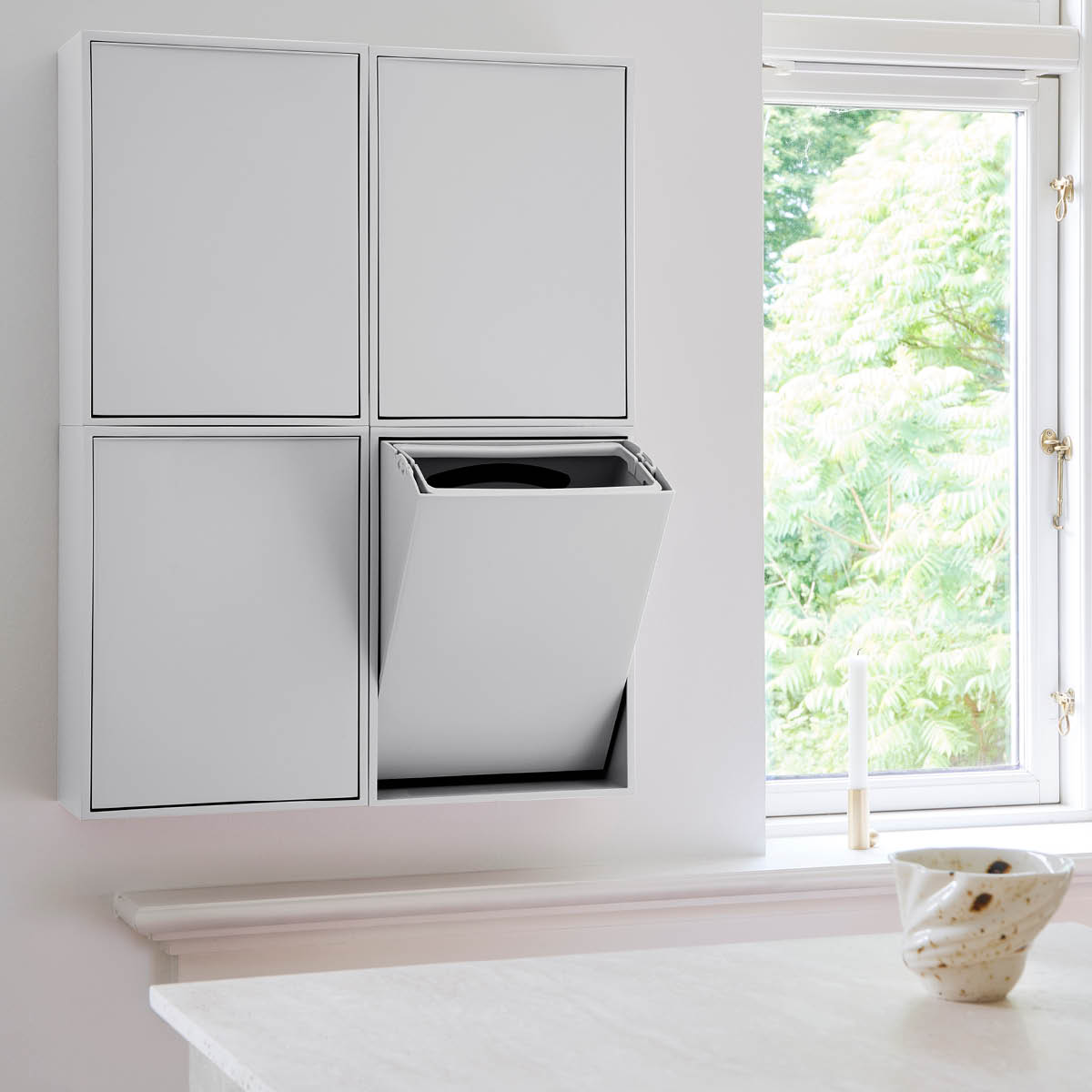 ReCollector Recycling Lajittelulaatikko 30x15x40 cm Brilliant White