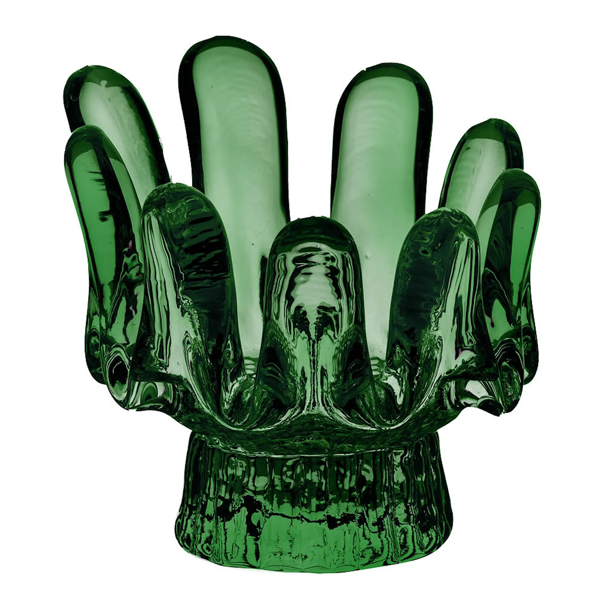 Kosta Boda Sunflower lyslykt 9,2 cm emerald green