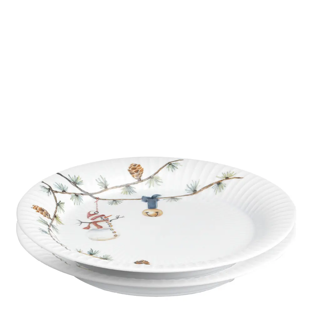 Hammershøi Christmas Lautanen 22 cm 2 kpl Valkoinen