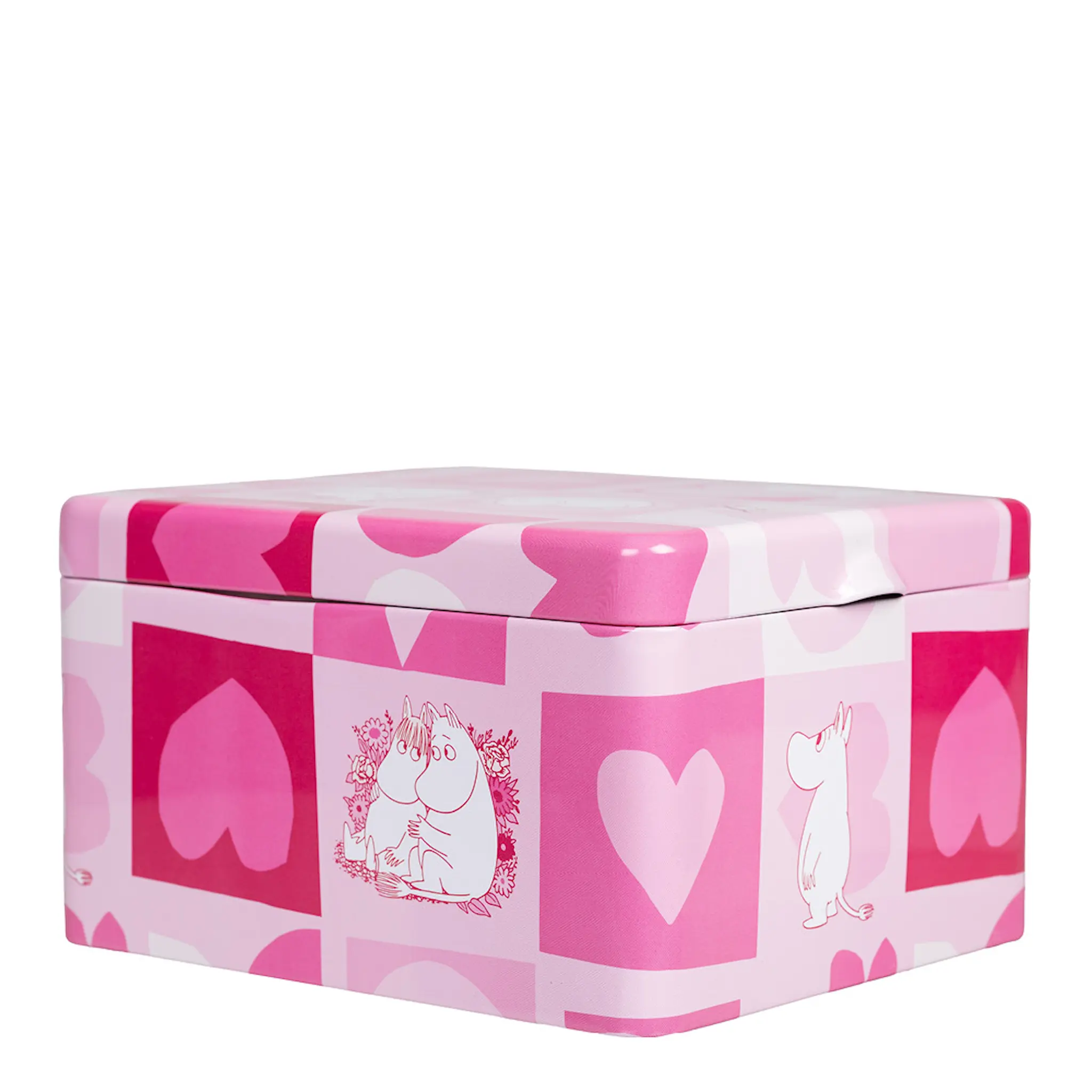 Martinex Mumin burk med fack älskad 14x9 cm rosa