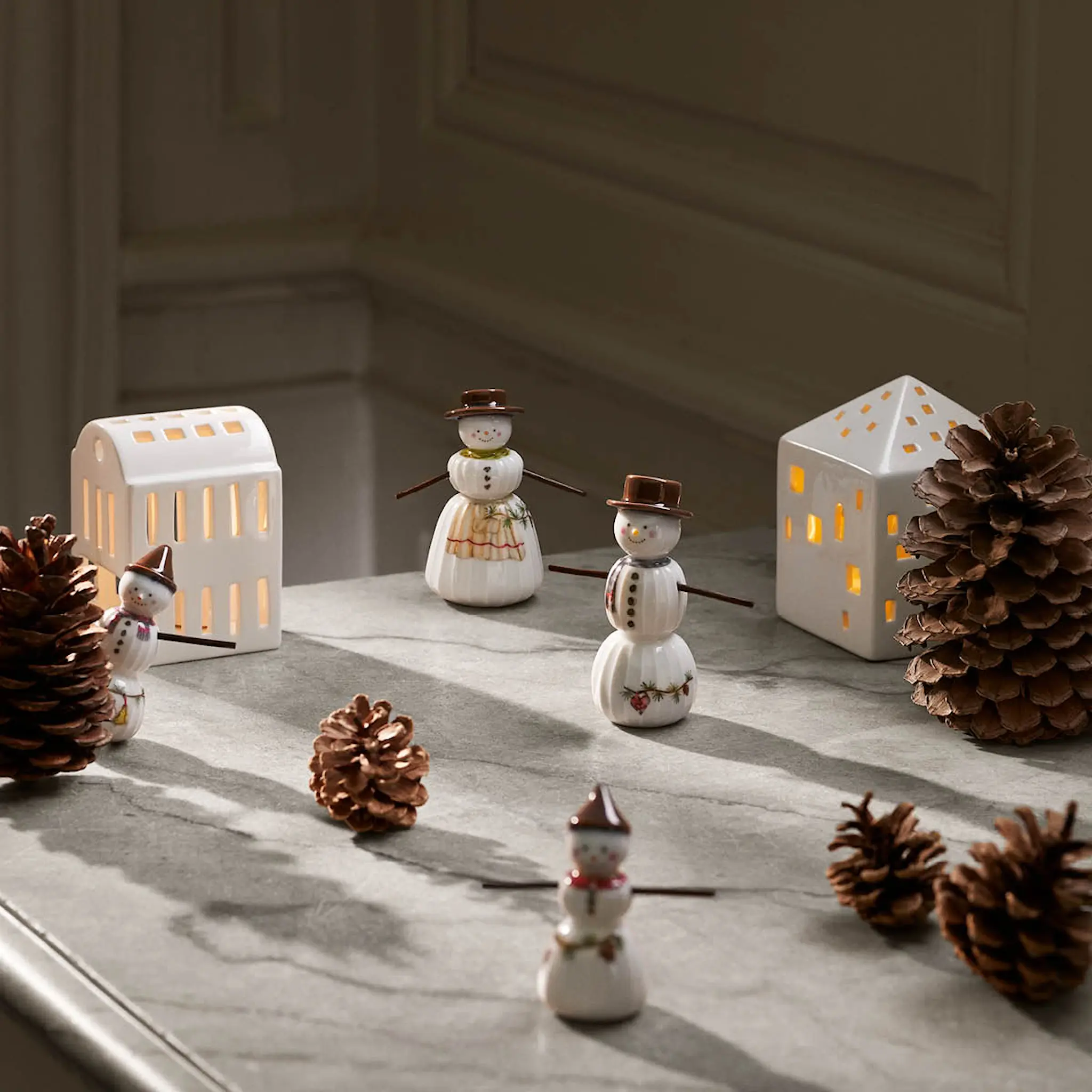 Kähler Hammershøi Christmas Snögubbe 11,5 cm Vit