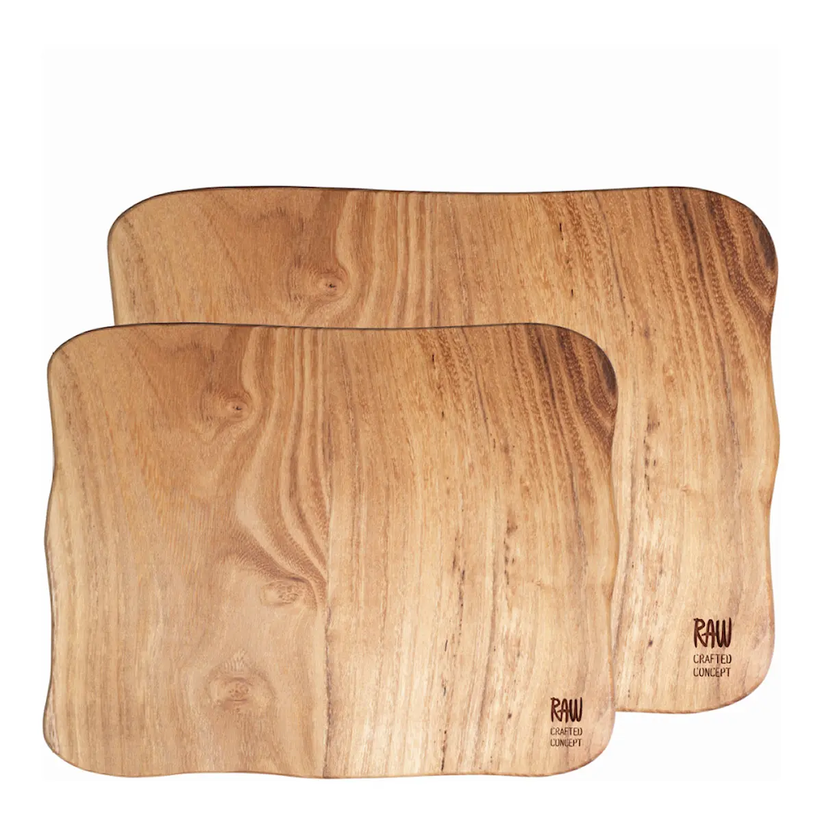 Aida Raw Teak Skärbräda Set 2 delar