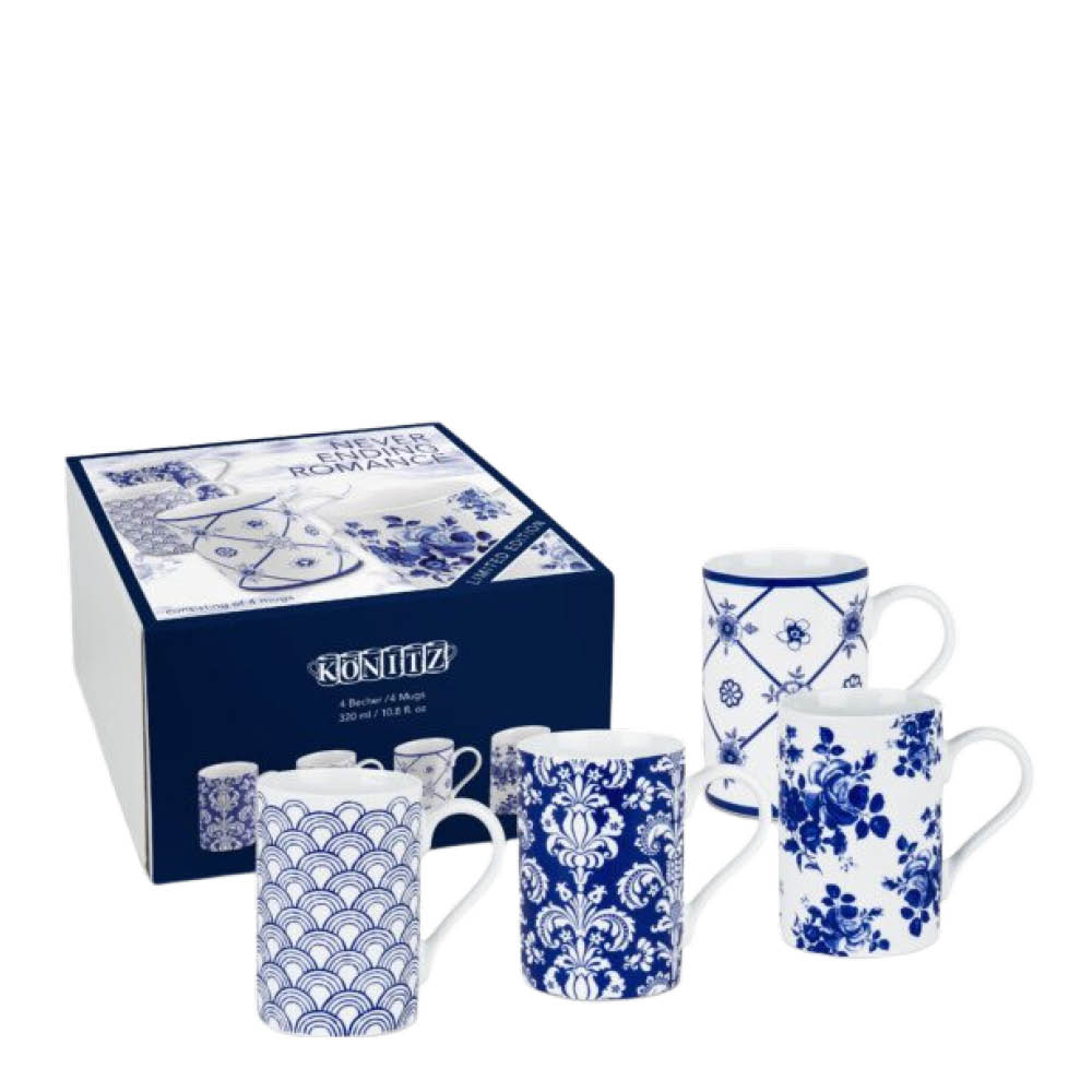 Könitz Gåvoset mugg 31 cl 4-pack Never Ending Romance