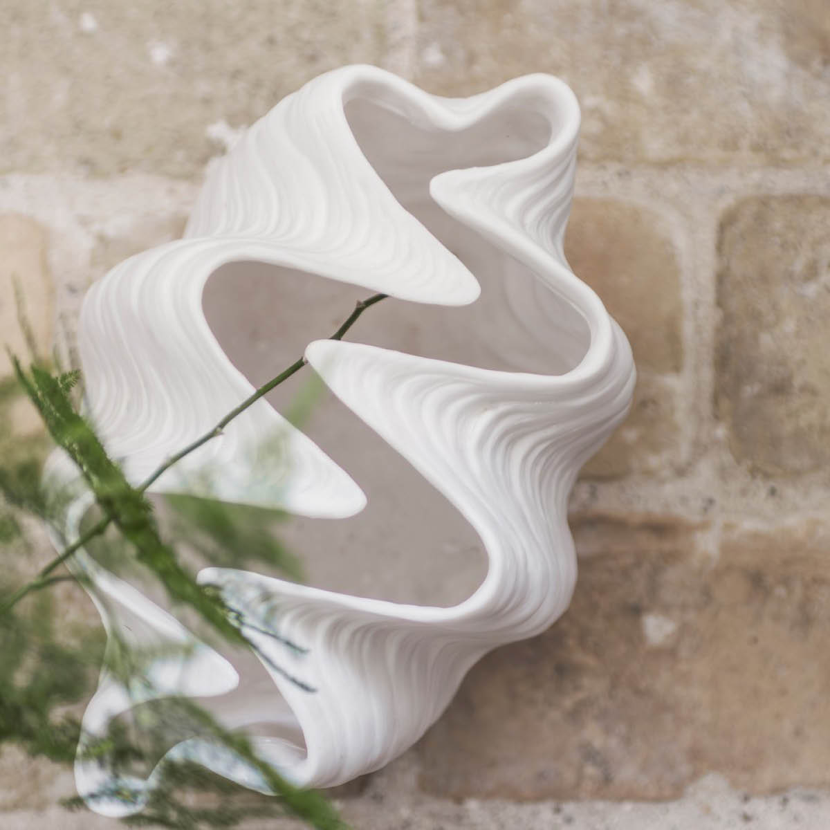 Mette Ditmer Shell vas 26 cm offwhite