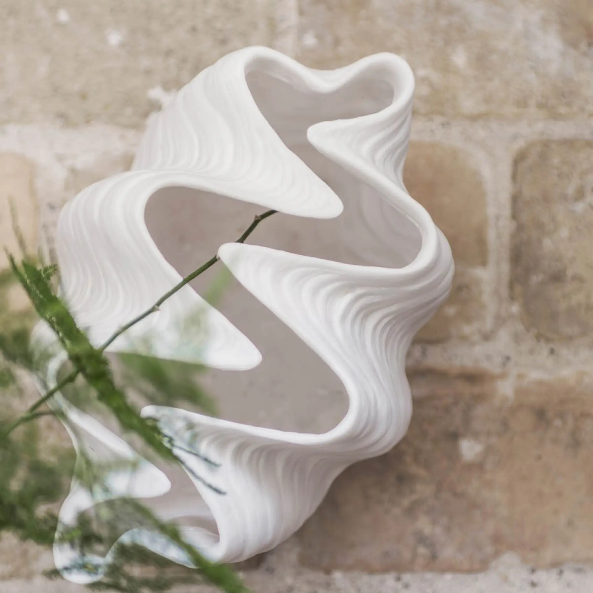 Mette Ditmer Shell Maljakko 26 cm Offwhite