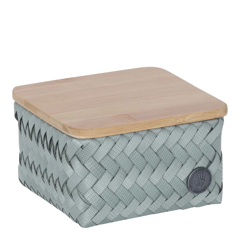 Top Fit Tiny oppbevaringskurv m/lokk 13x13x8 cm eucalyptus