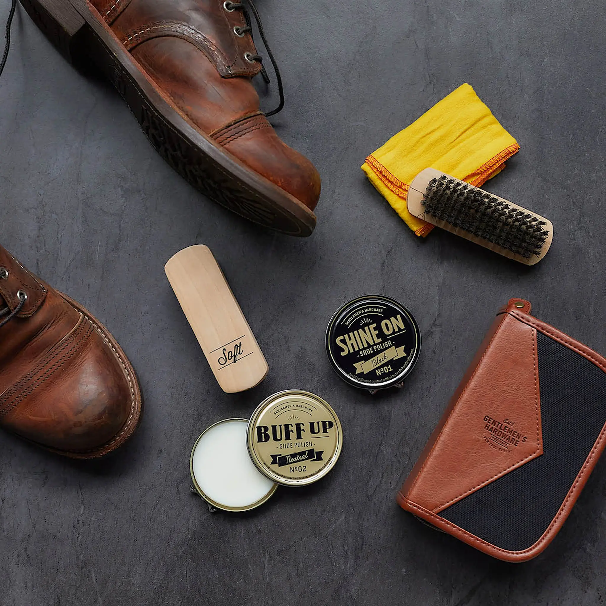 Gentlemen's Hardware Skovårdset 5 delar i etui brun/svart