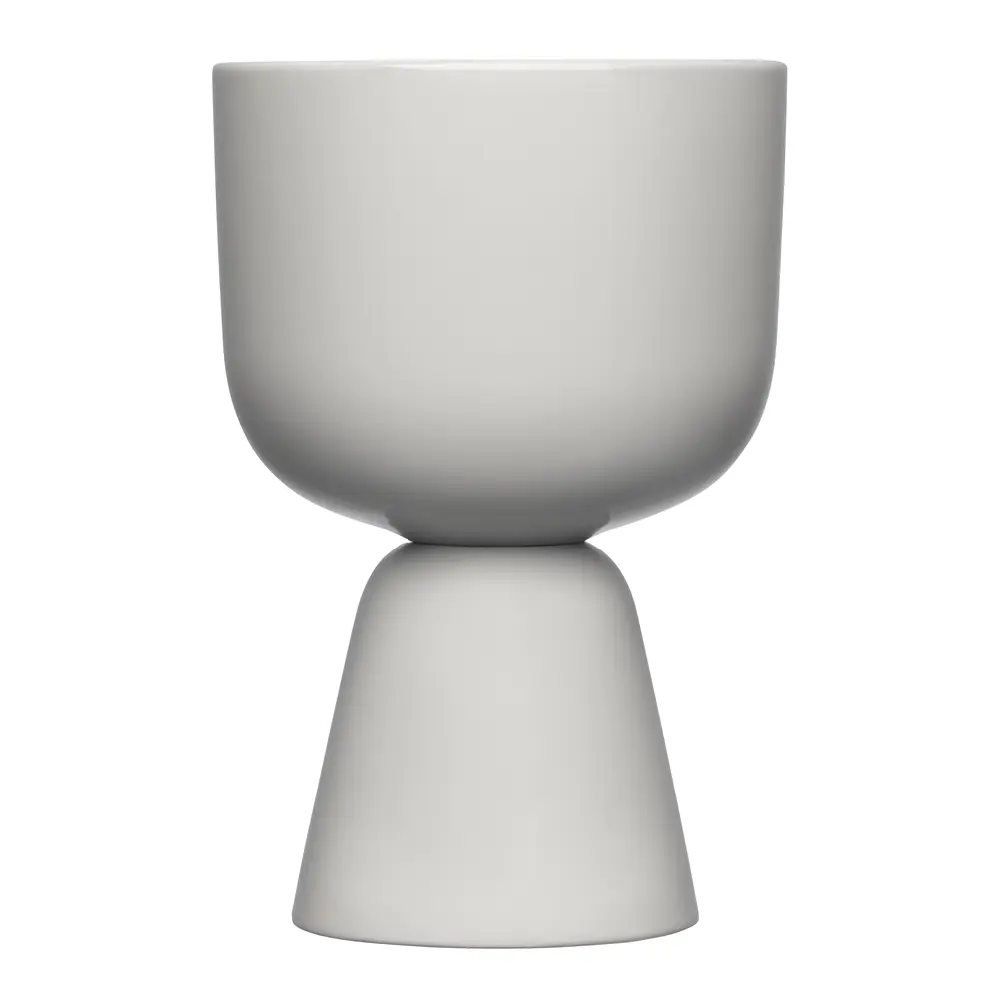 Nappula Kukkaruukku 19x12,5 cm Vaaleanharmaa