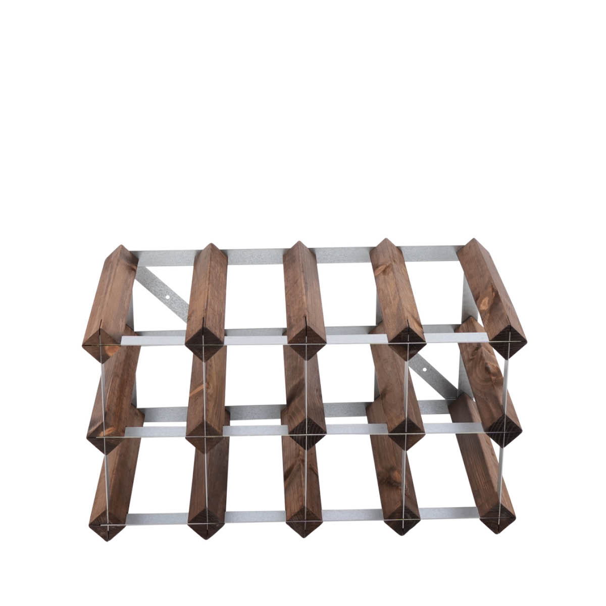 Traditional Wine Rack Vinställ 12 flaskor monterad mörk ek