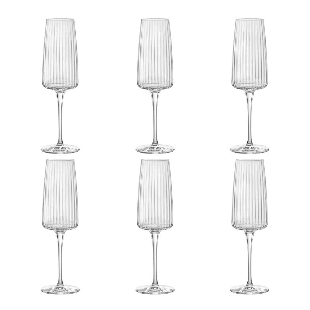 Bormioli Exclusiva champagneglass 25,5 cl 6 stk