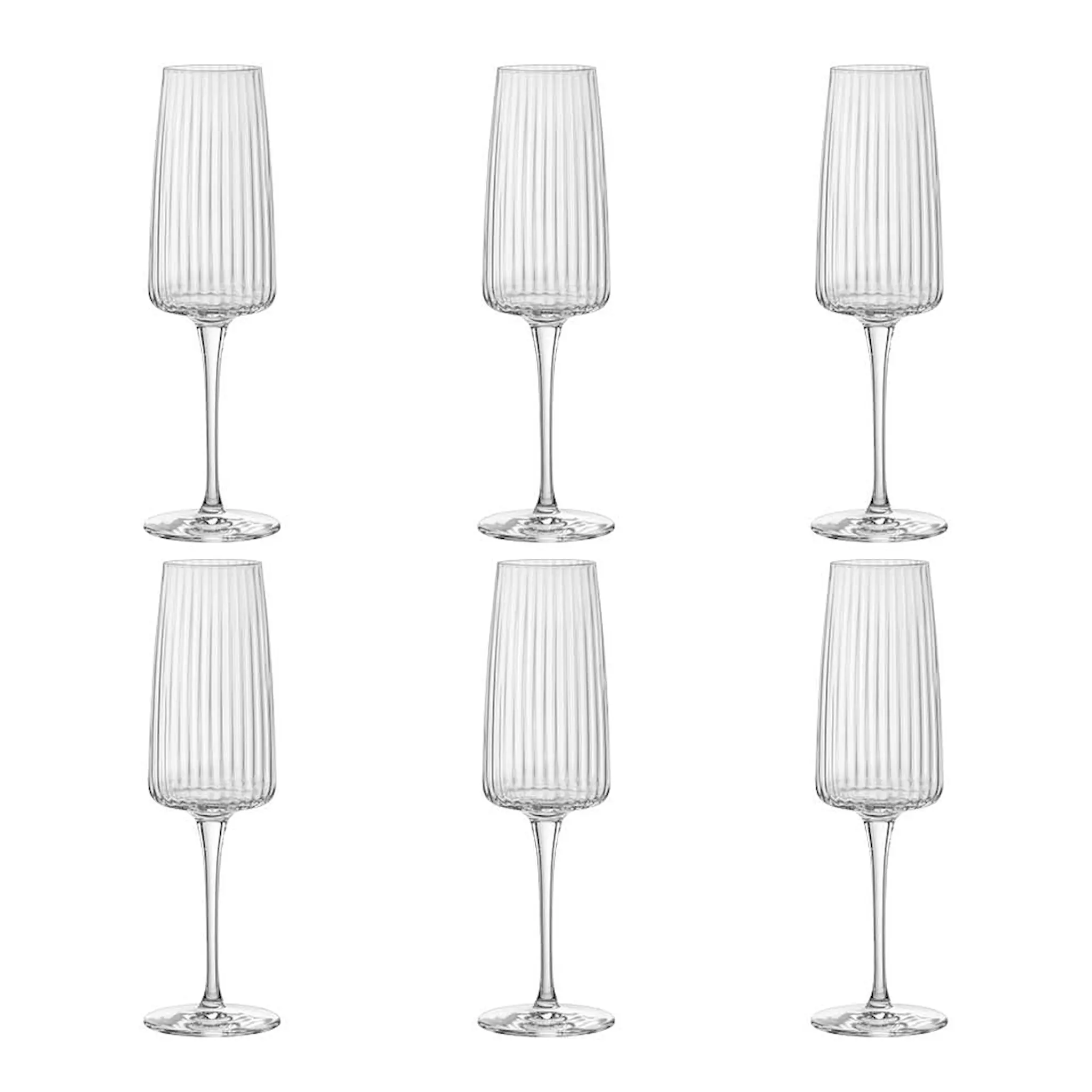 Bormioli Exclusiva champagneglass 25,5 cl 6 stk