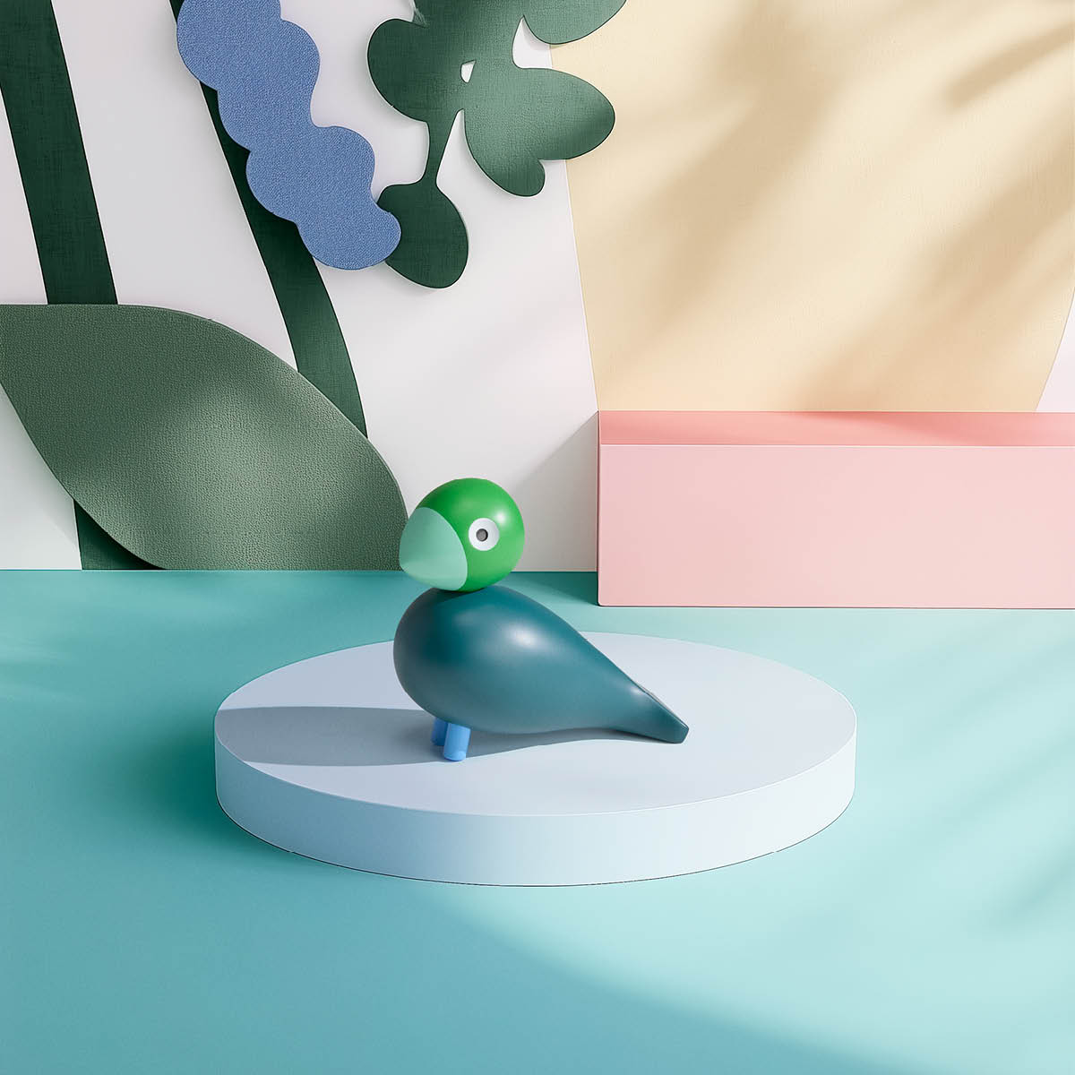 Kay Bojesen Denmark Year Bird 2026 Puulintu 12,5 cm Tummanvihreä