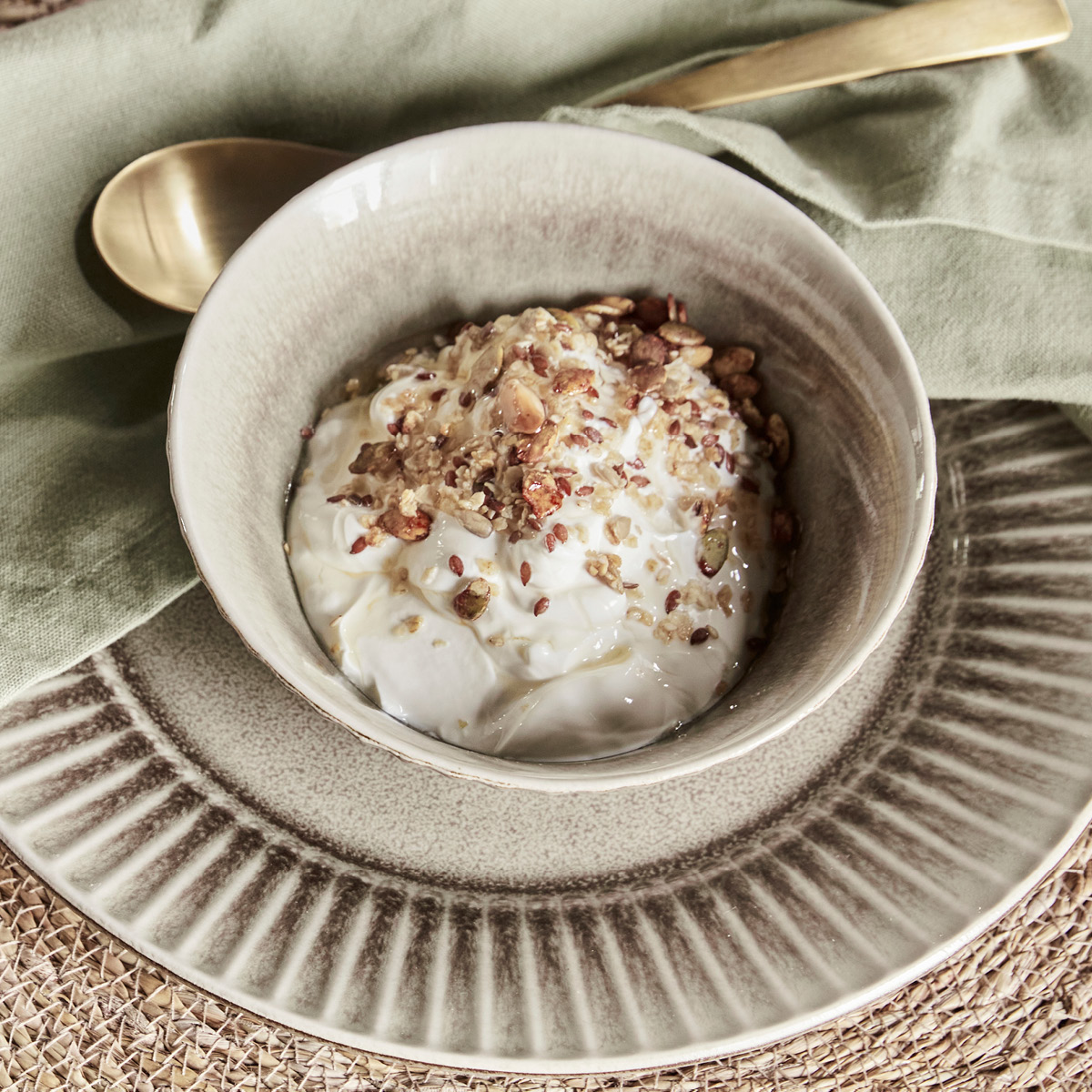 House Doctor Pleat Skål 15 cm Grå/Brun