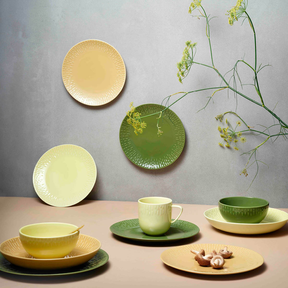 Aida - Life in colour Confetti frokosttallerken 24 cm lemon