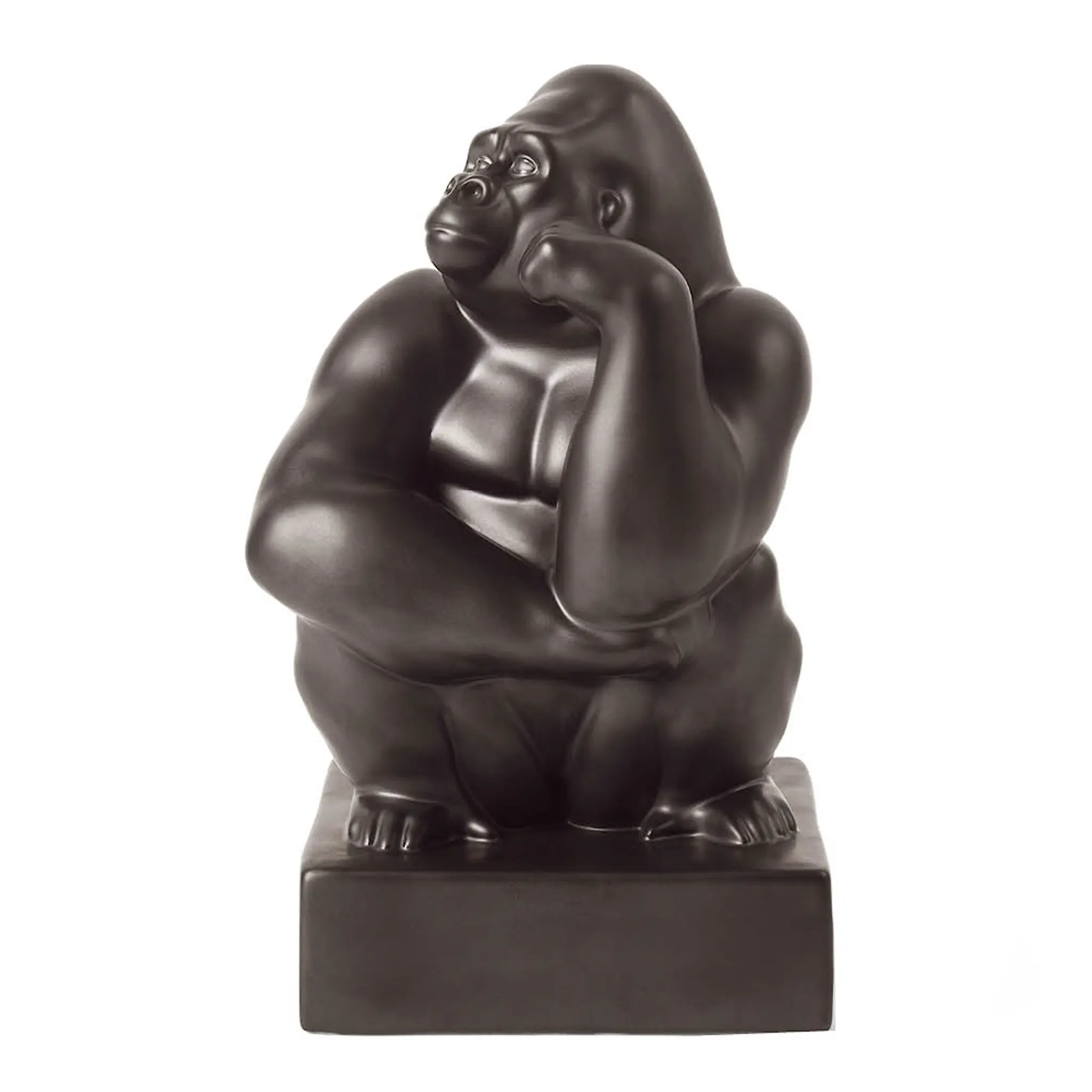 Royal Copenhagen Figurines Gorilla med handen mot kinden 21 cm