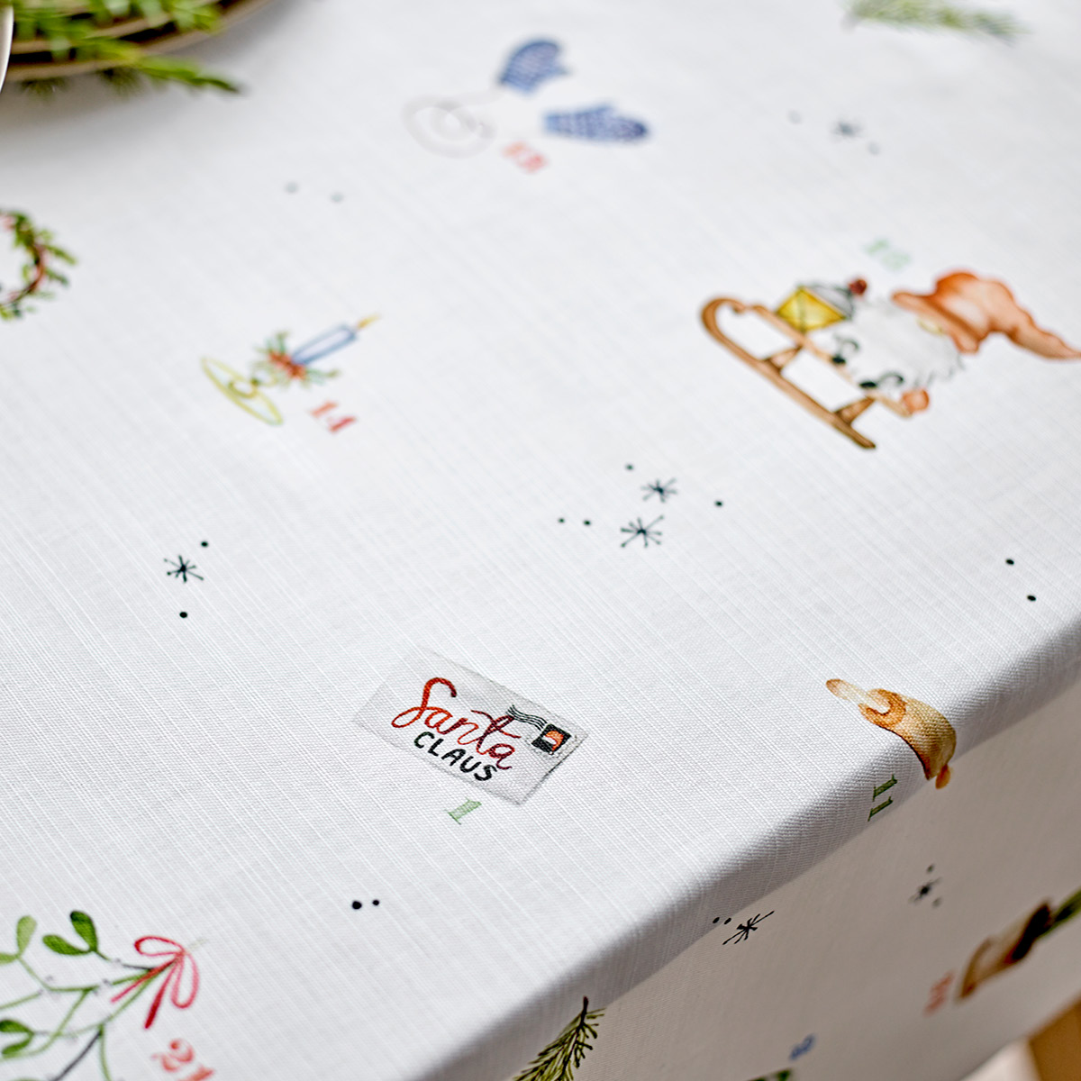 Södahl Julduk 140x350 cm christmas days röd