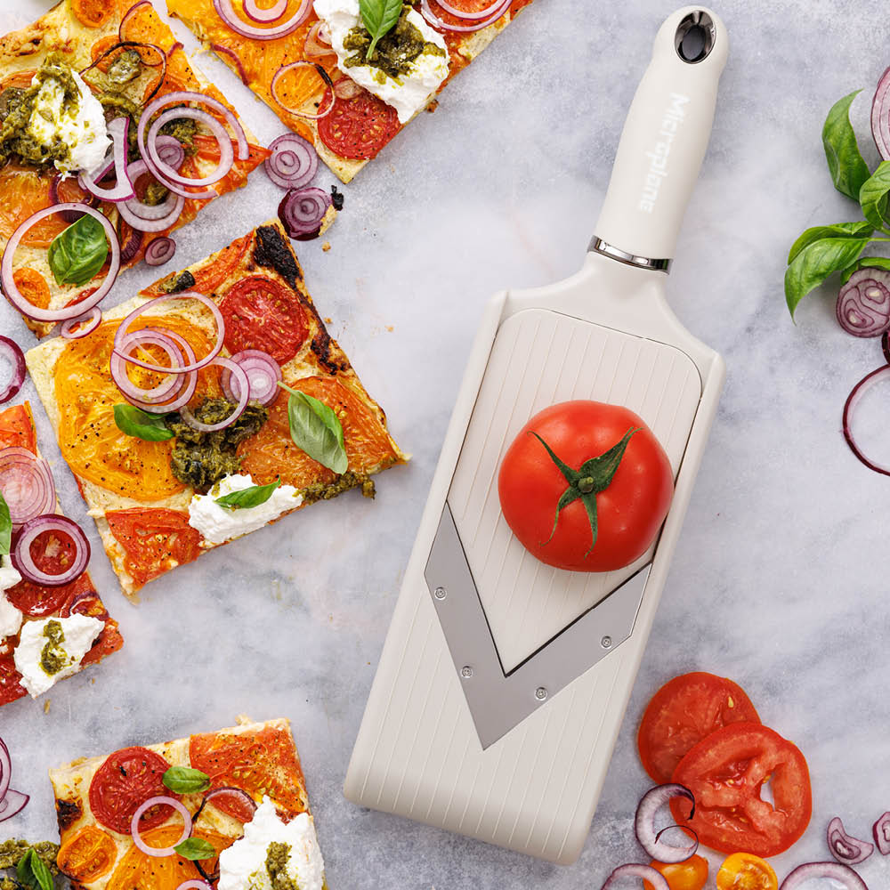 Microplane V-blade mandolin PureCut justerbar cashmere beige