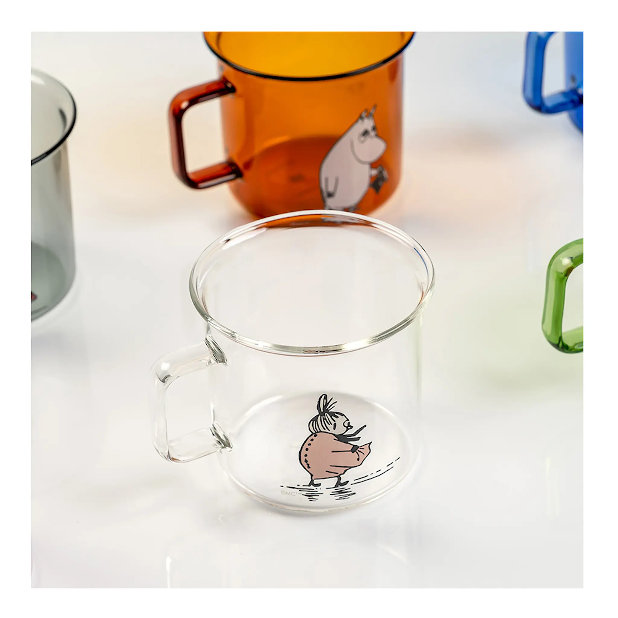 Muurla Mumin Glasmugg Lilla My 35 cl Klar