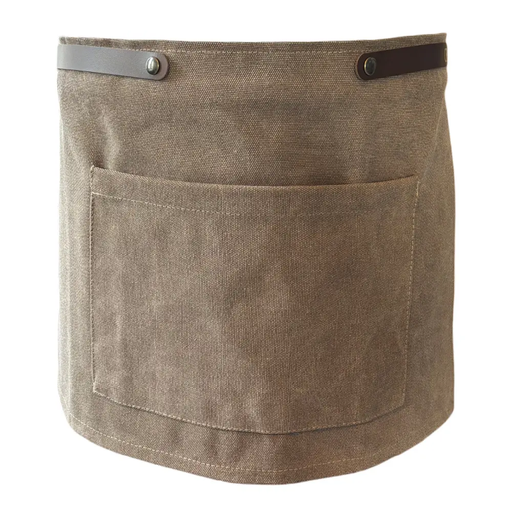 Canvas forkle kort 67x35 cm brun