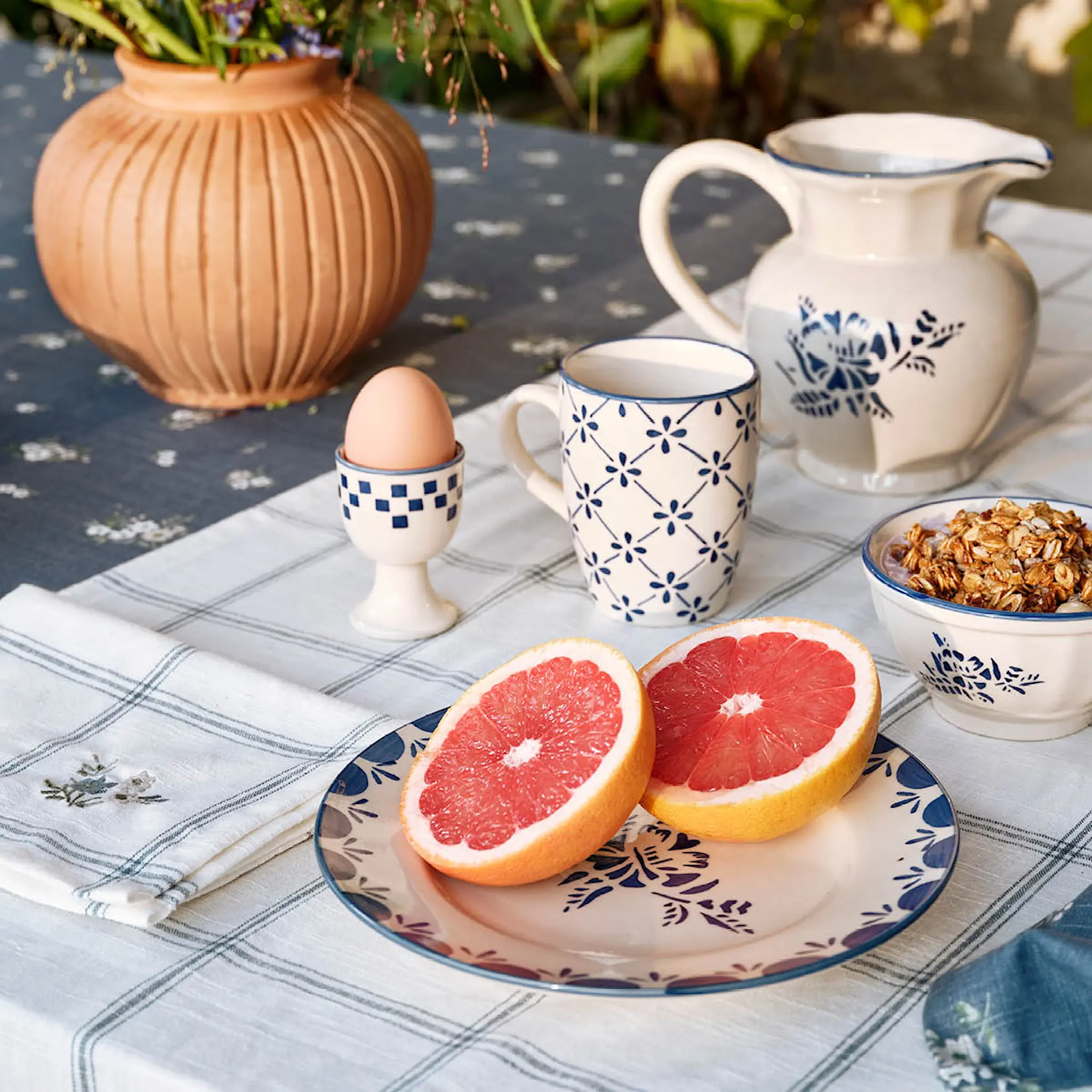 Strömshaga Marion Lautanen 19,5 cm Kukka Sininen