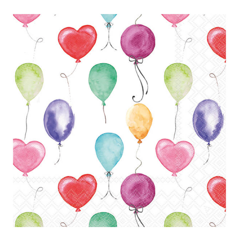 Ambiente - Servetti 33x33 cm 20 kpl Flying Balloons