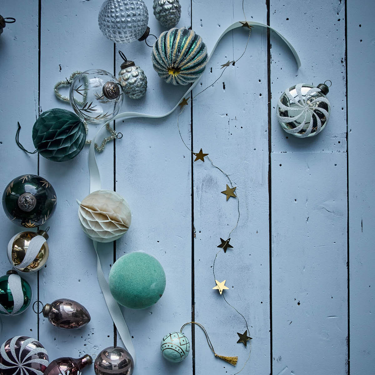 House Doctor Stars girlang 250 cm antik mässing