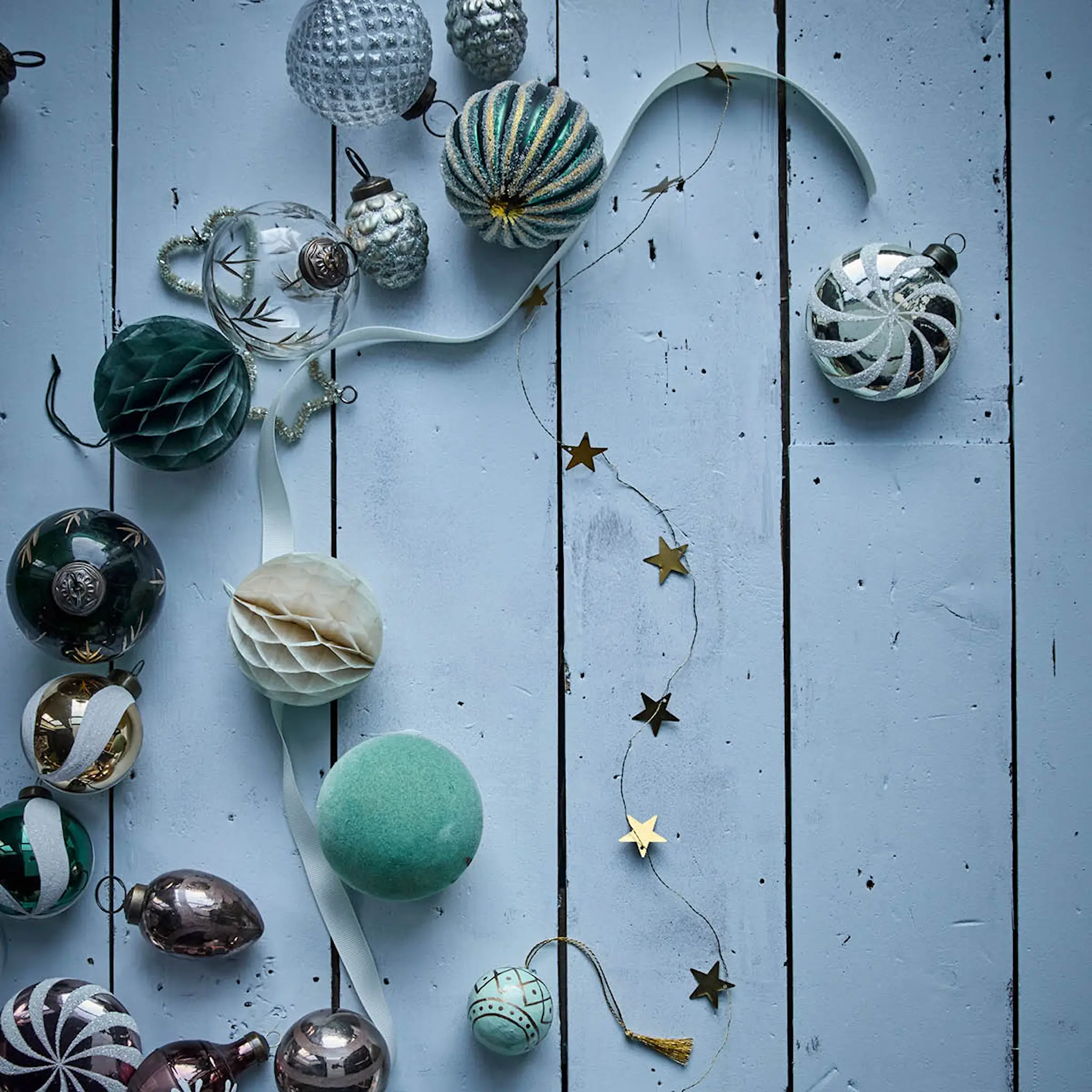 House Doctor Stars girlang 250 cm antik mässing