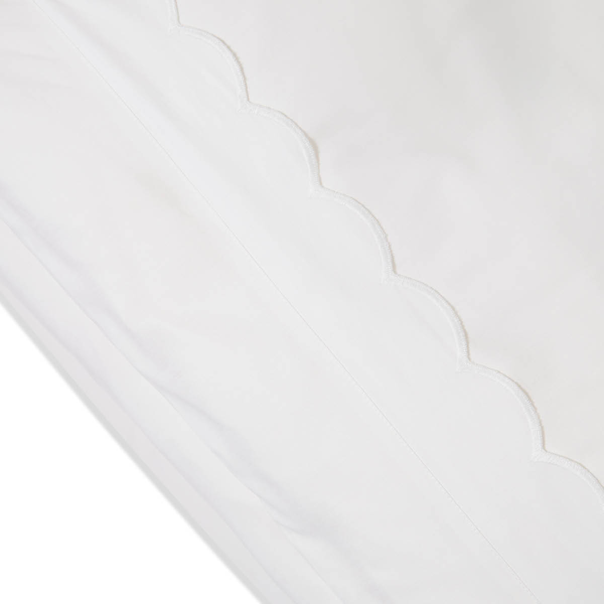 Lexington Cotton Percale Scallop Wing påslakanset 220x220 cm vit