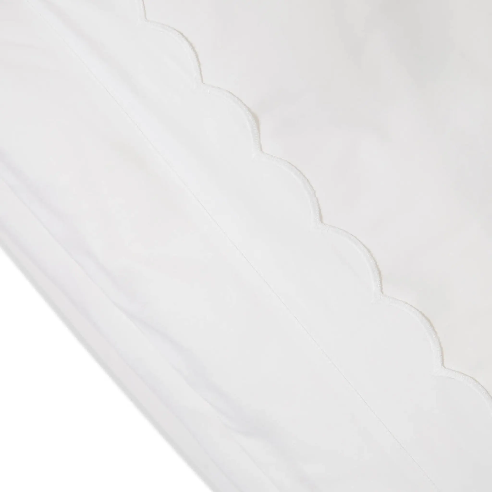 Lexington Cotton Percale Scallop Wing påslakanset 220x220 cm vit