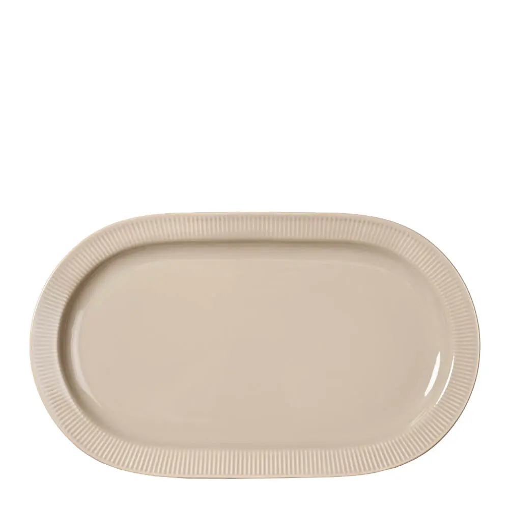 Inka serveringsfat 34x20 cm beige