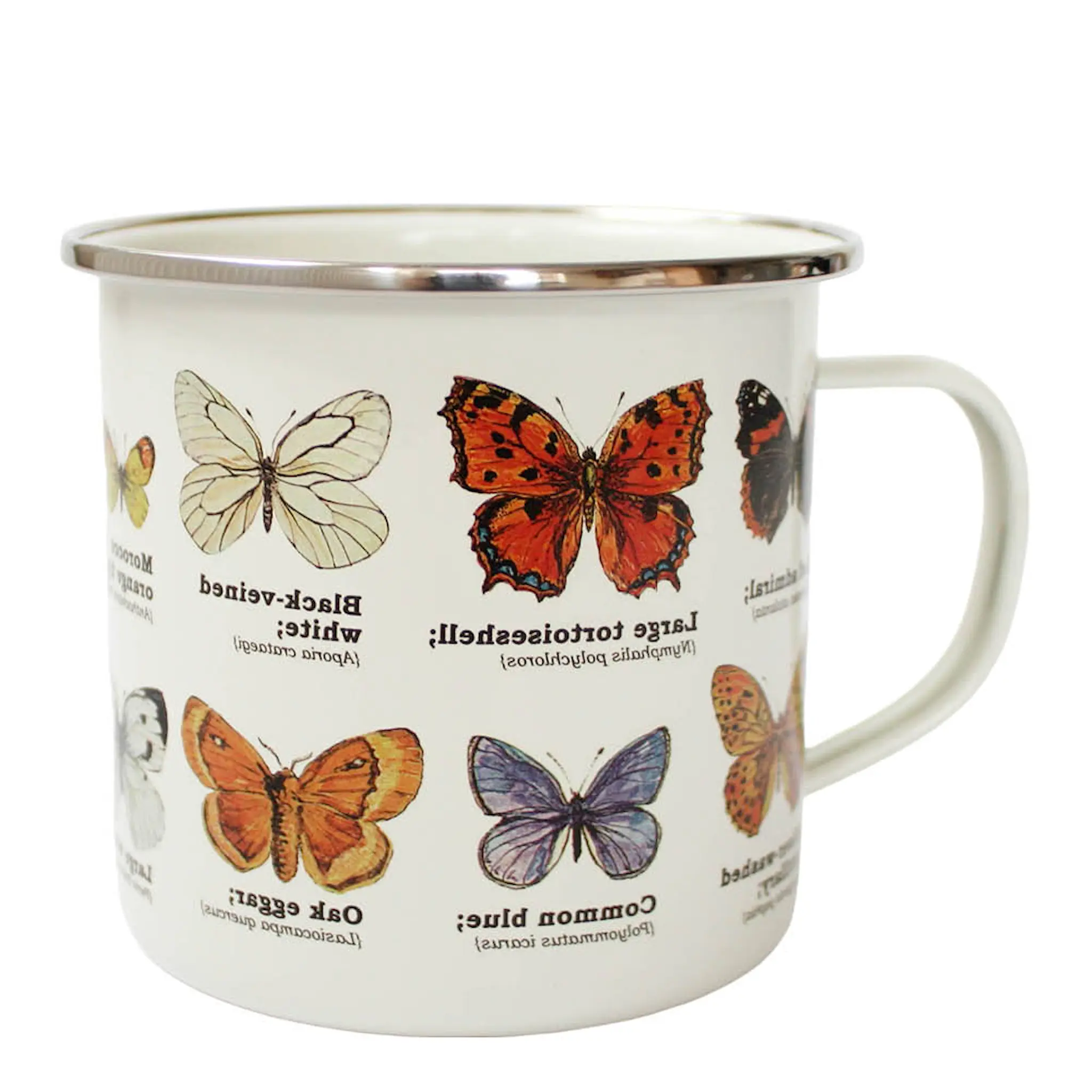 Gift Republic Emaljmugg 50 cl fjärilar