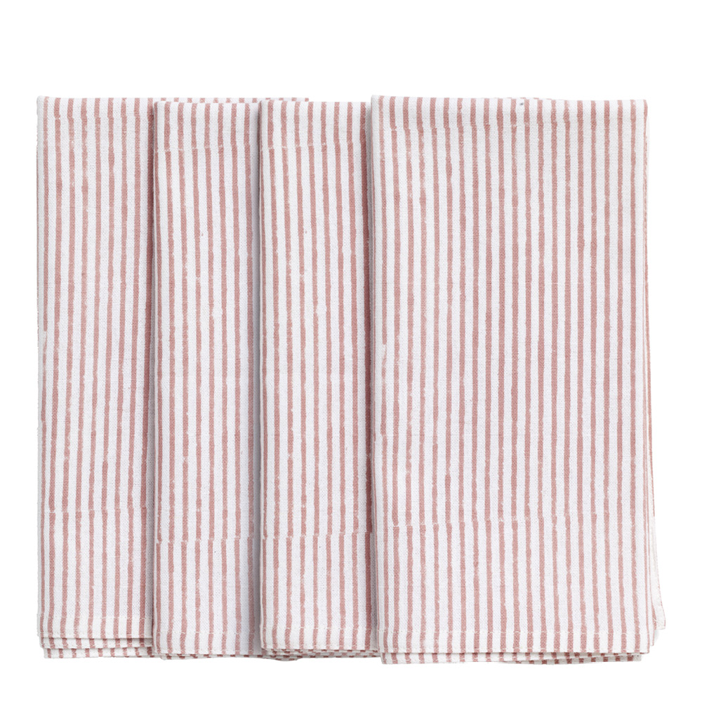 Chamois Stripe servett 50x50 cm 4-pack rose
