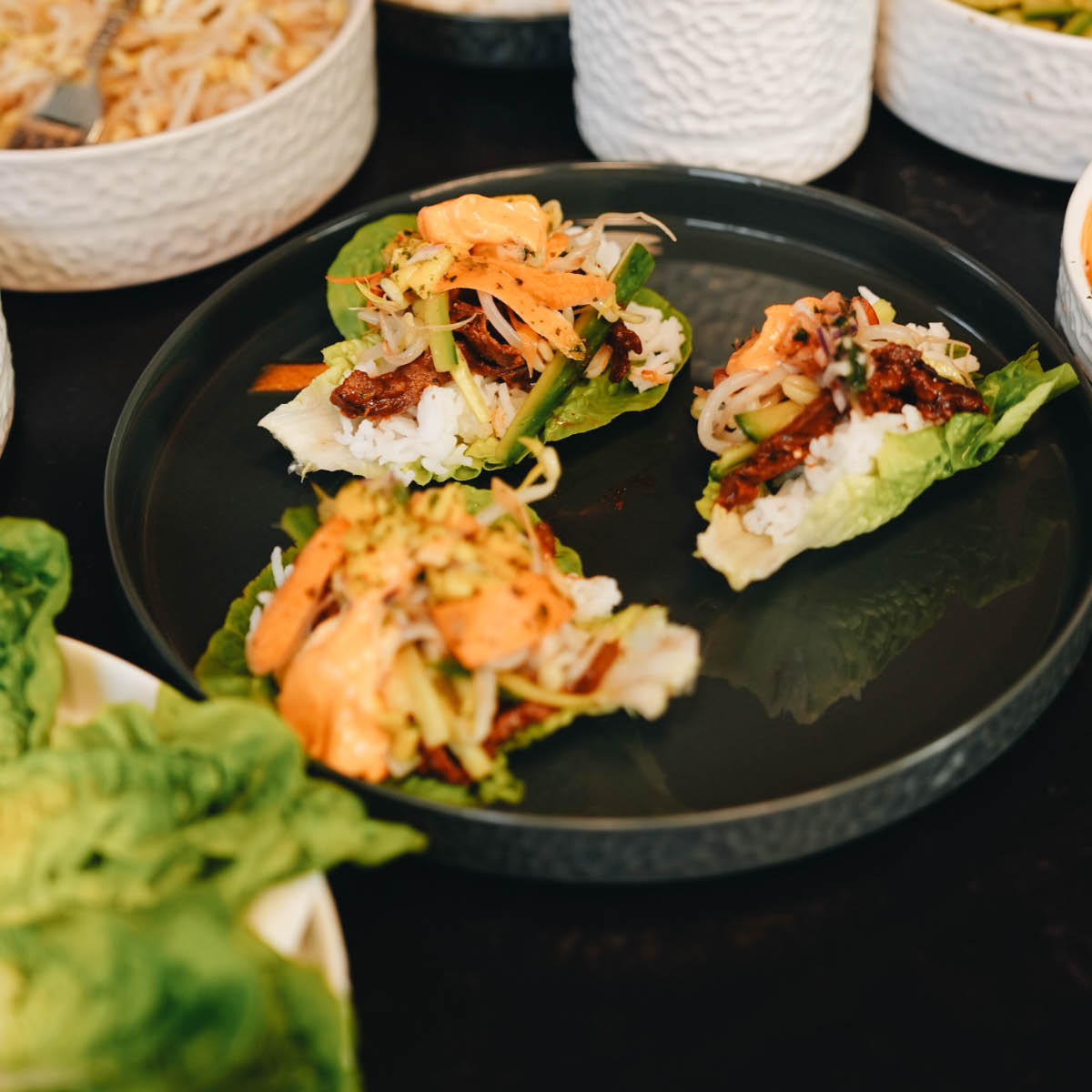 Vargen & Thor Servisen C tallerken 25 cm 4 stk antrasitt