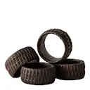 Mila servettring 4-pack brun