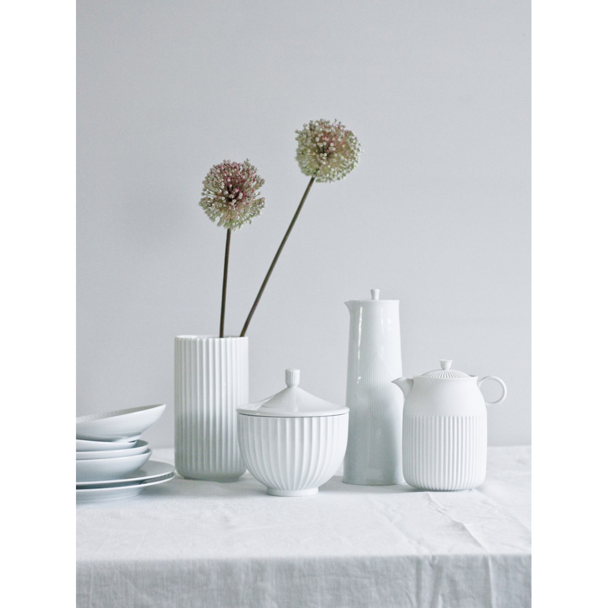 Lyngby Porcelæn Bonbonnier 14 cm hvit