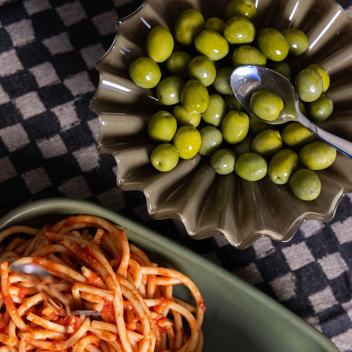 ByOn Lori skål 18 cm grønn/beige