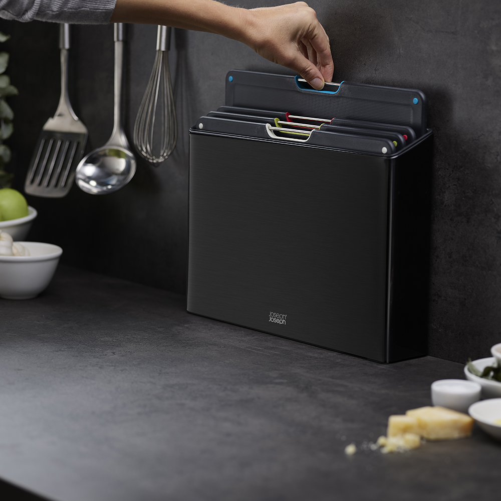 Joseph Joseph Folio Steel Leikkuulauta 35,5x26,5 cm Musta