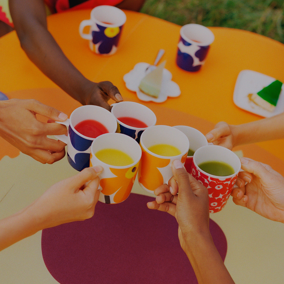 Marimekko Oiva / Unikko Muki 25 cl Sininen/Keltainen