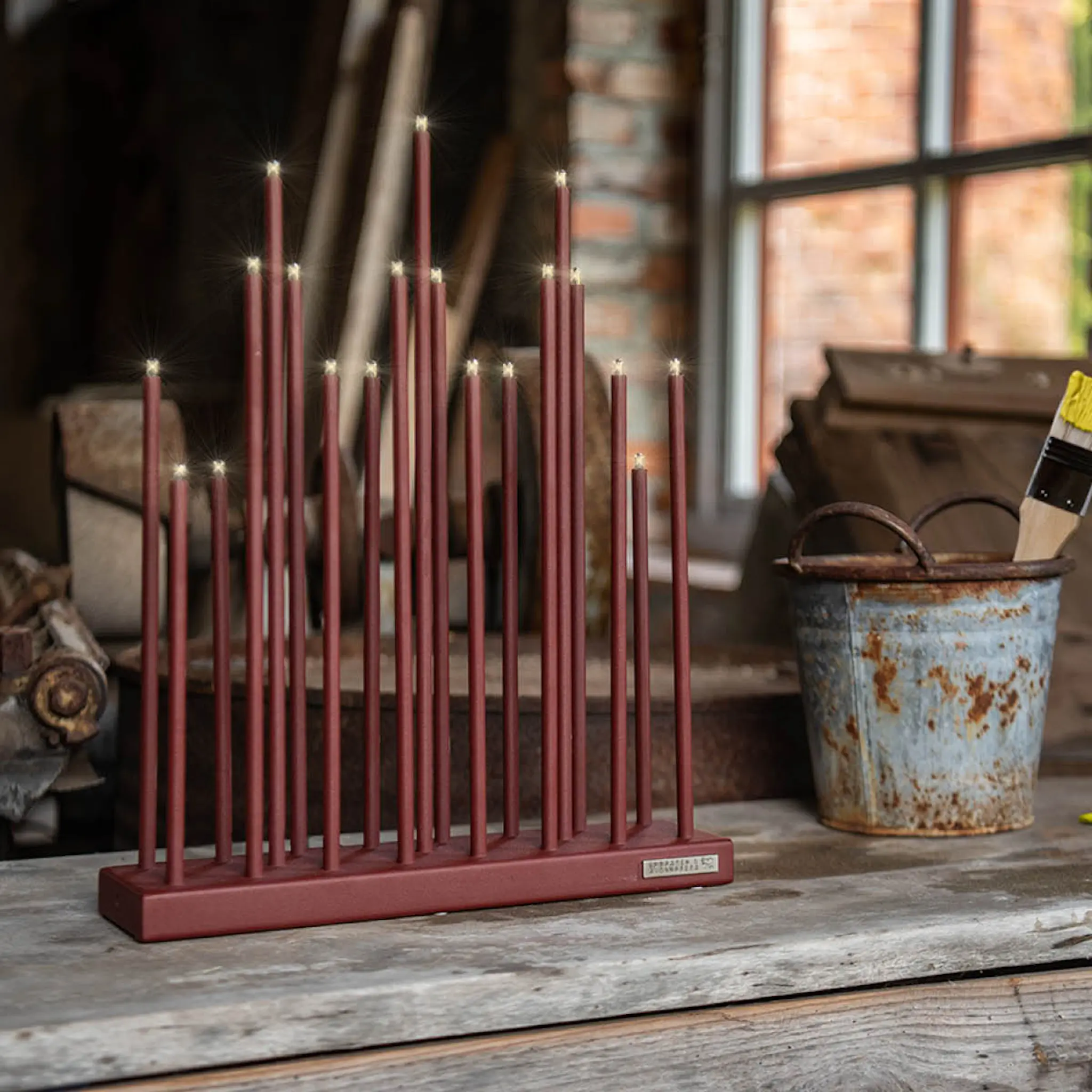 Smak Design Elflugan Ljusstake Grande 50x12,5 cm oxidröd