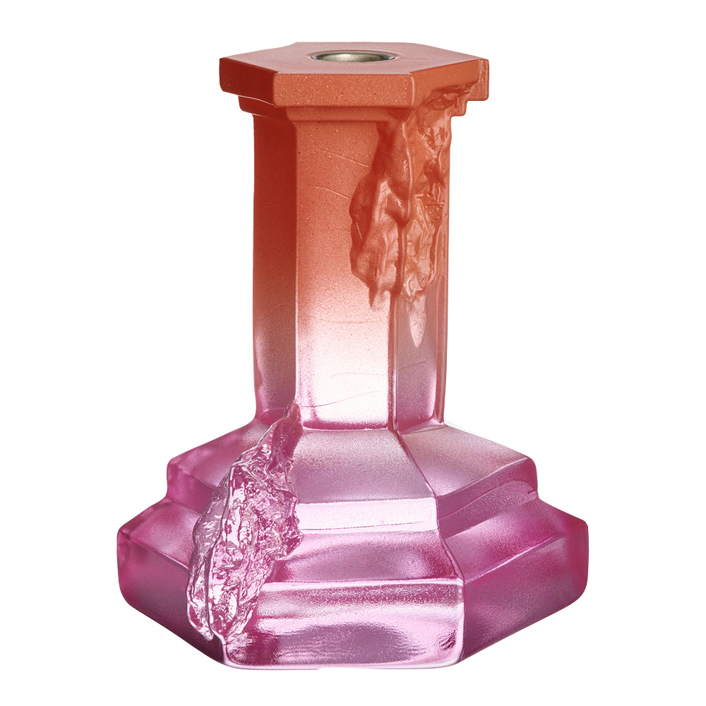Kosta Boda Rocky Baroque lysestake 17,5 cm spicy rose