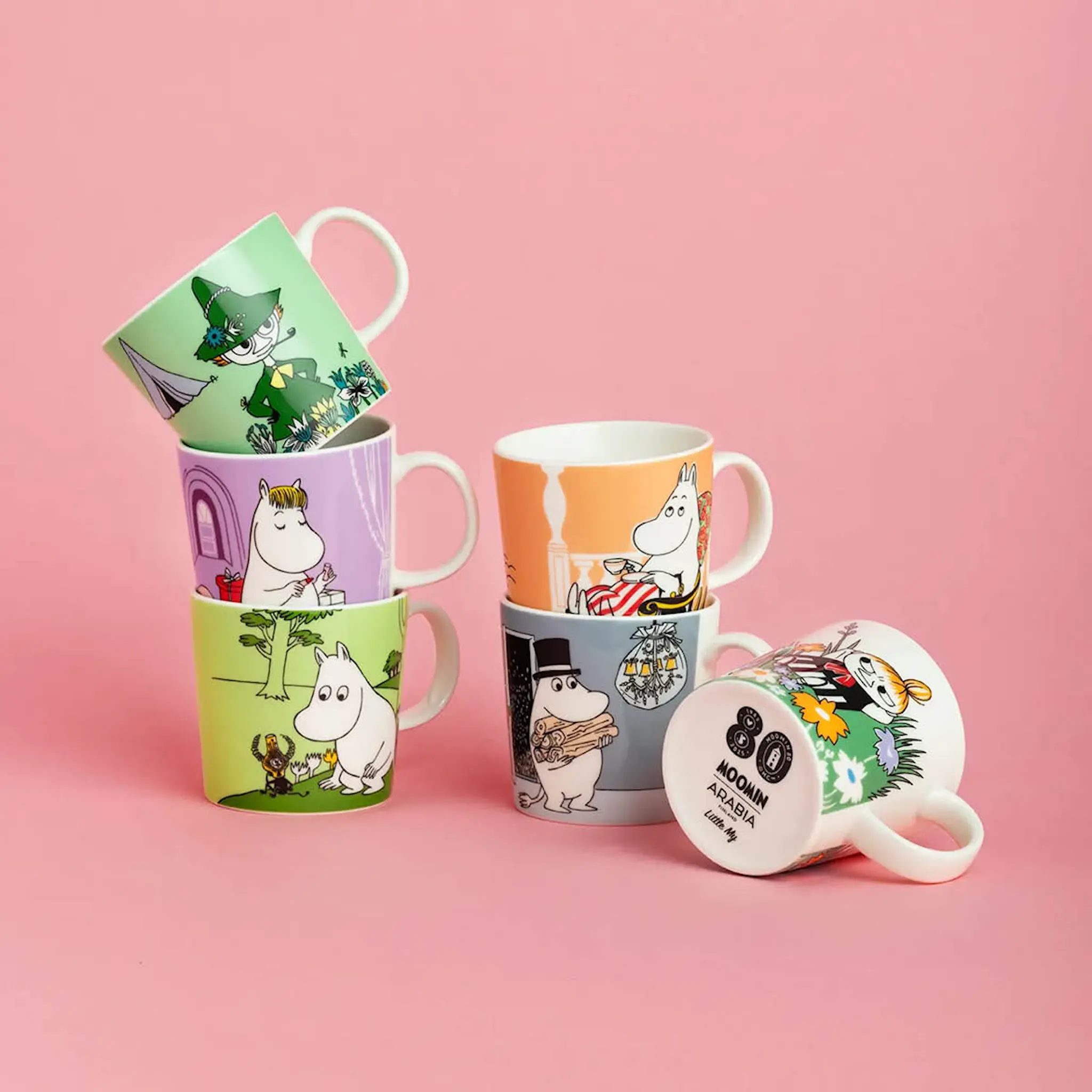 Moomin Arabia Mummikopp 30 cl Mummipappa og Mummimamma 2 stk 80 år