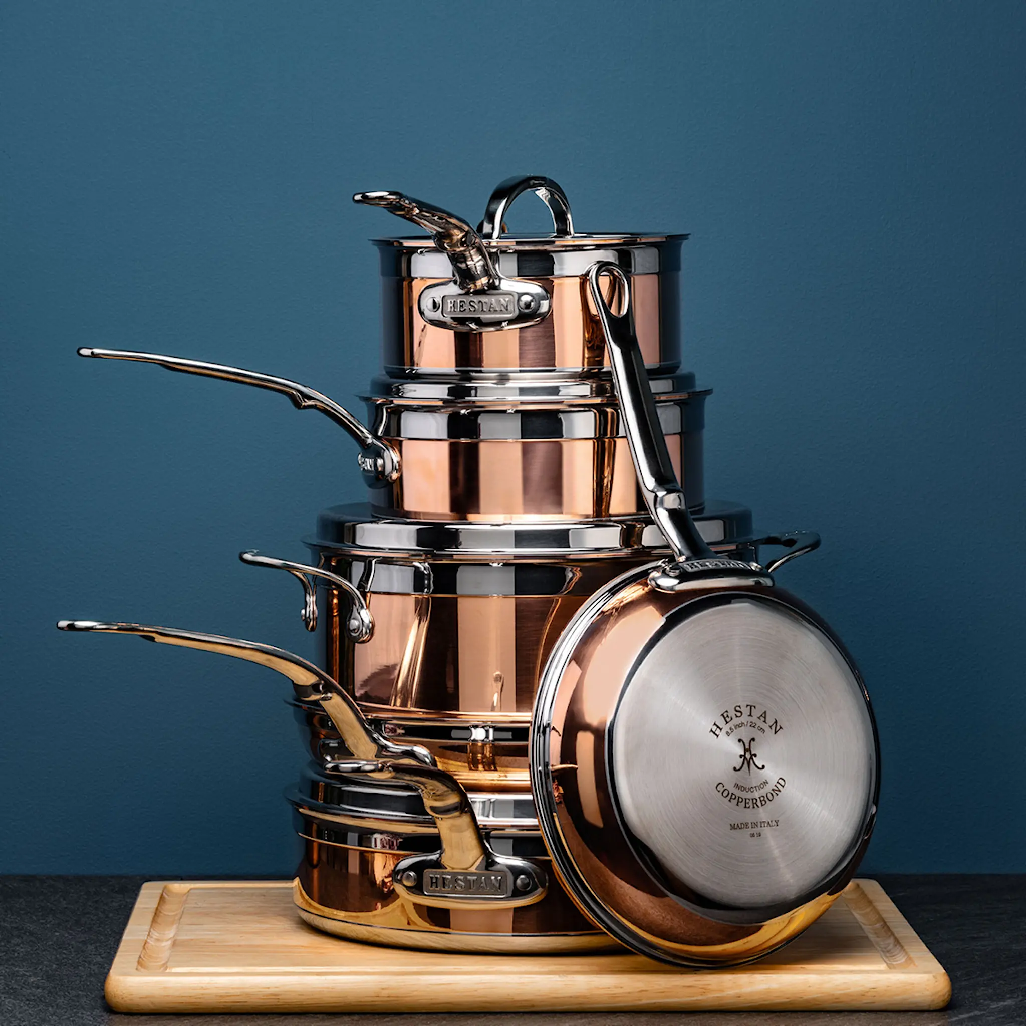 Hestan Copperbond Grytset 10 delar Koppar