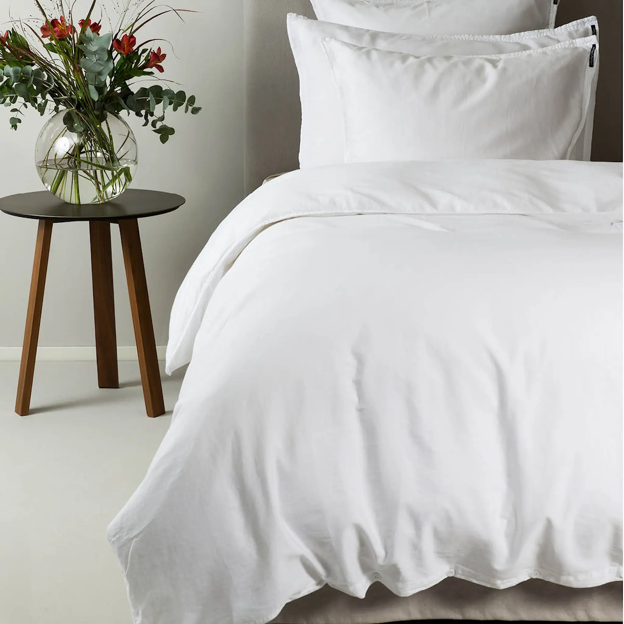 Himla Soul påslakan satin 150x210 cm white