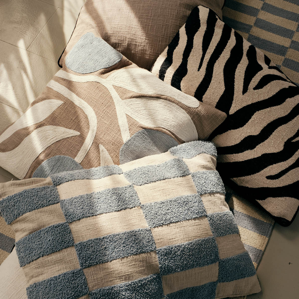 Broste Copenhagen Zebra Tyynynpäällinen 40x60 cm Black/Light Beige