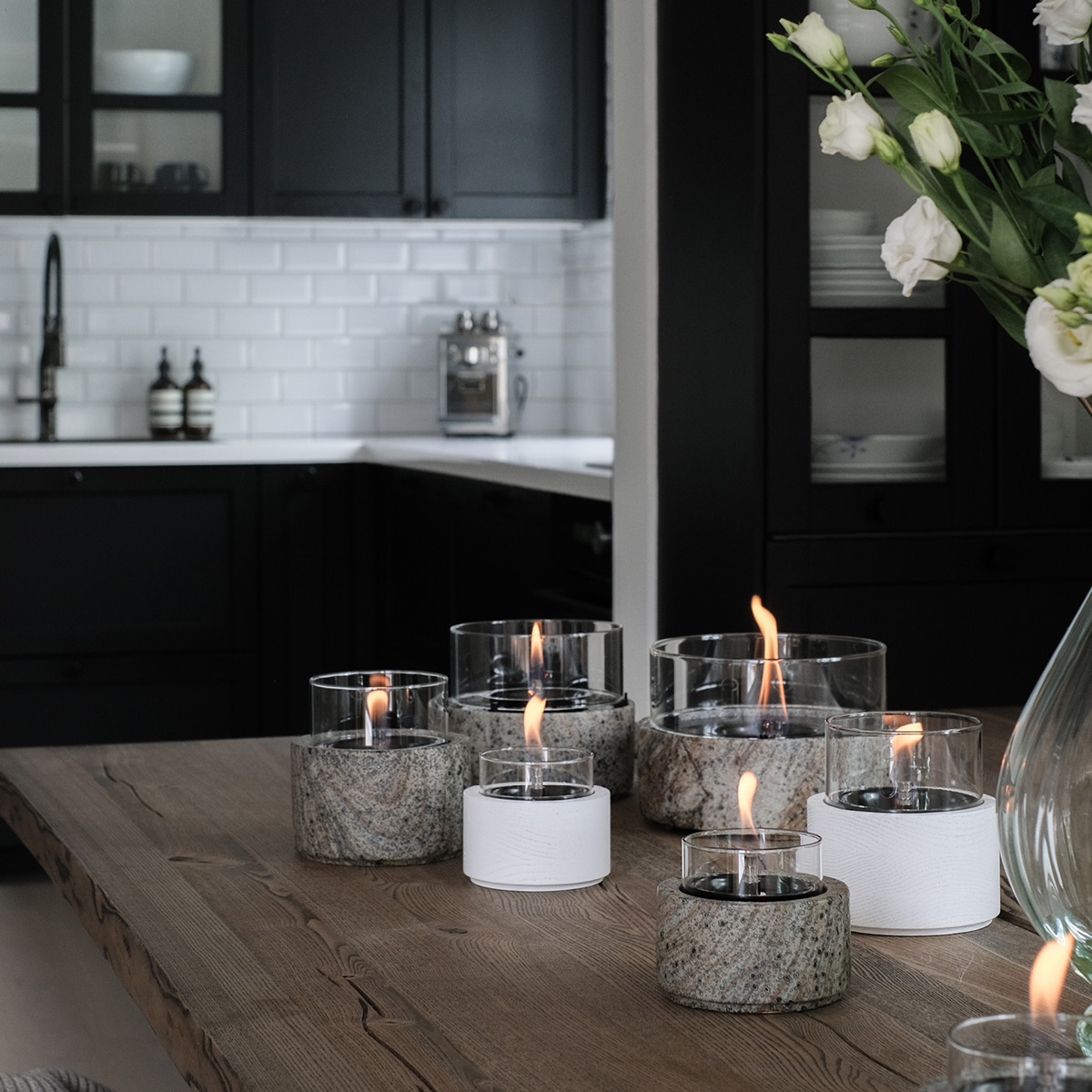 Tenderflame Lotus bordlykt 12 0,25L hvit