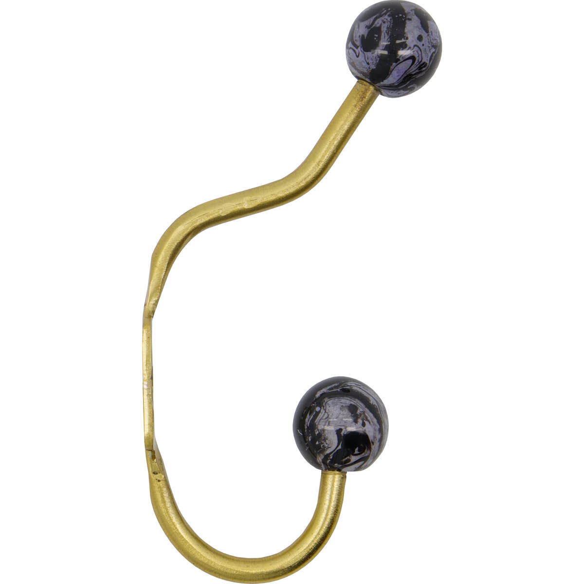 House Doctor Ball väggkrok 13 cm 2-pack mässing/svartvit