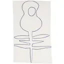 Relief Flower 27x44 cm Vit