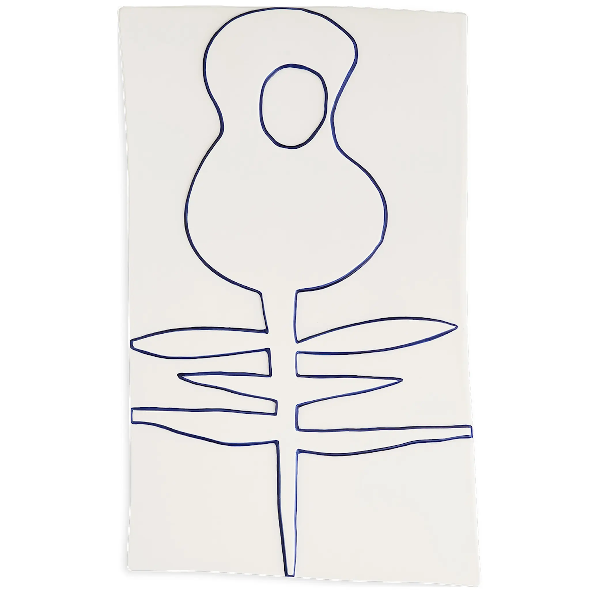 Kähler Relief Flower 27x44 cm Vit