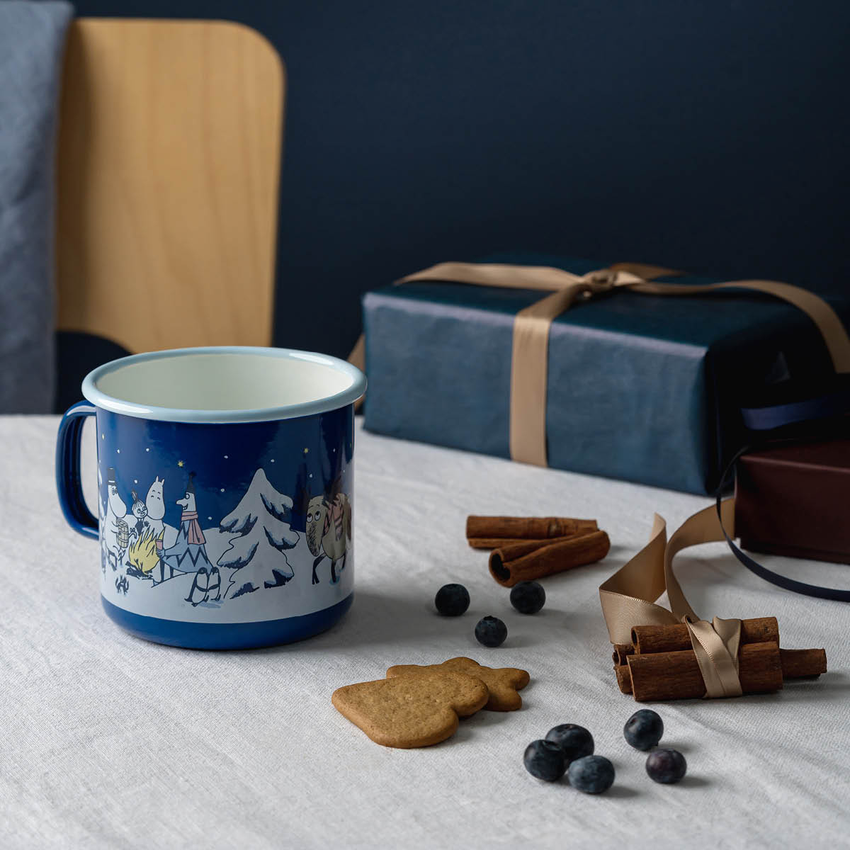 Muurla Muumi Emalimuki Tähtiyö 80 cl Sininen